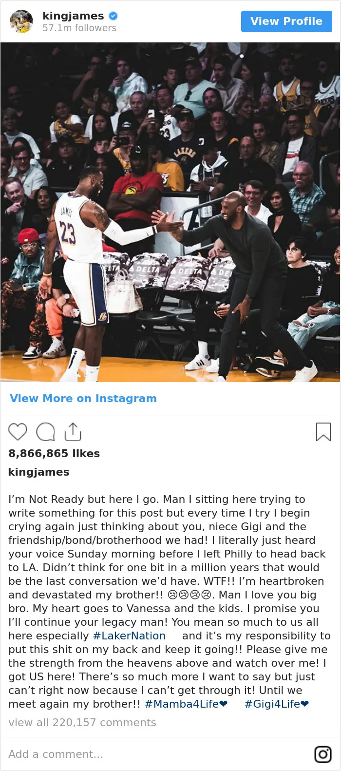30 Heartbroken Celebrities Share Emotional Posts On Kobe Bryant's Passing