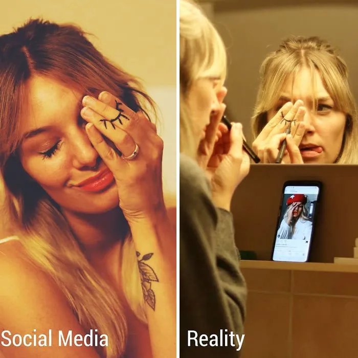 Girl Exposes The Truth Behind Those ‘Perfect’ Instagram Photos With 30 Side-By-Side Pics