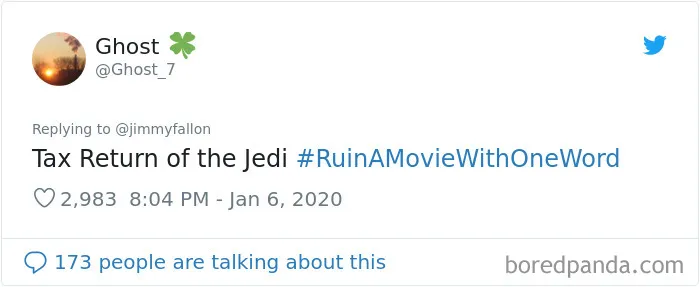 Jimmy Fallon Asks People To Ruin Movies With One Word And Here Are 55 Hilarious Responses