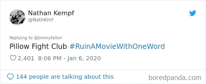 Jimmy Fallon Asks People To Ruin Movies With One Word And Here Are 55 Hilarious Responses