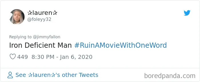 Jimmy Fallon Asks People To Ruin Movies With One Word And Here Are 55 Hilarious Responses