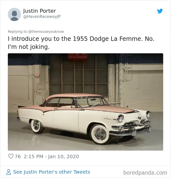 Os presento el Dodge La Femme de 1955. No es broma