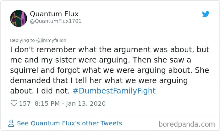 Jimmy Fallon Asks His Followers To Tweet Their Dumbest Family Fights, And They Deliver (30 Tweets)
