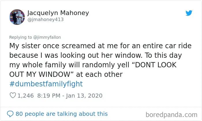 Jimmy Fallon Asks His Followers To Tweet Their Dumbest Family Fights, And They Deliver (30 Tweets)