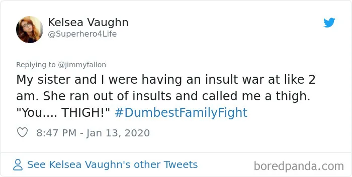 Jimmy Fallon Asks His Followers To Tweet Their Dumbest Family Fights, And They Deliver (30 Tweets)