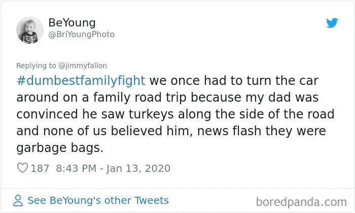 Jimmy Fallon Asks His Followers To Tweet Their Dumbest Family Fights, And They Deliver (30 Tweets)