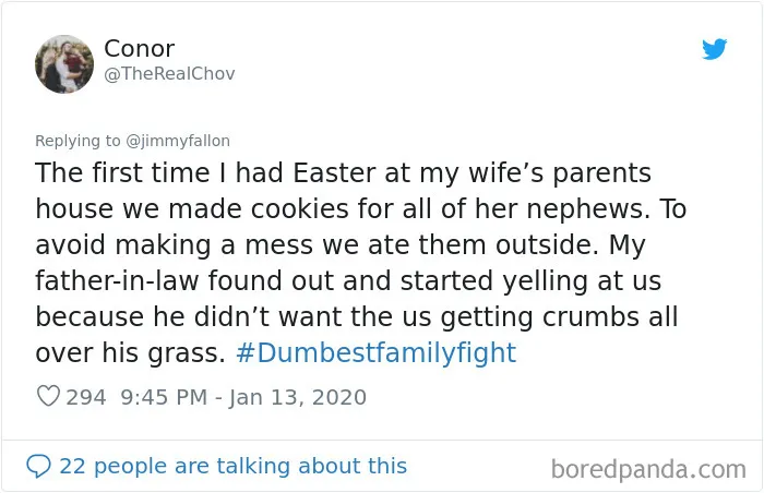 Jimmy Fallon Asks His Followers To Tweet Their Dumbest Family Fights, And They Deliver (30 Tweets)