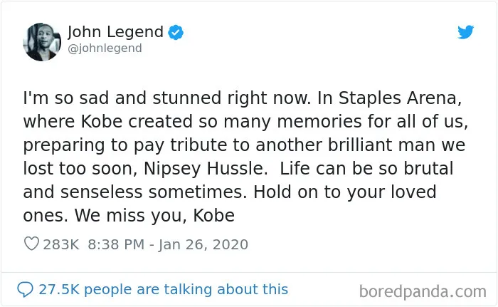 30 Heartbroken Celebrities Share Emotional Posts On Kobe Bryant's Passing