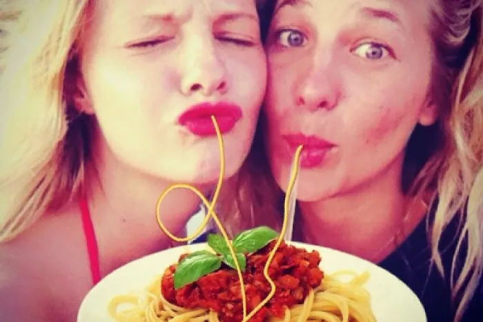 25 Times Internet Trolls Fixed Duckface Selfies By Adding Spaghetti