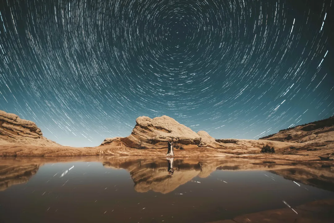 Couples Elope Under The Starry Night Sky
