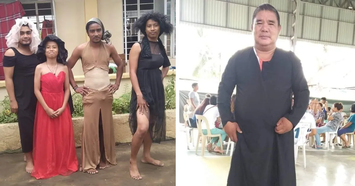 30 Divertidas fotos de filipinos vestidos con "inadecuada" ropa donada en centros de evacuación por el volcán