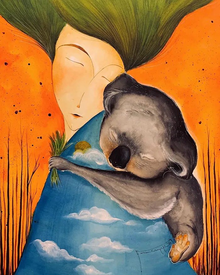 32 Artists From All Over The World Pay Respect To The Australian Bushfires With Beautiful Art