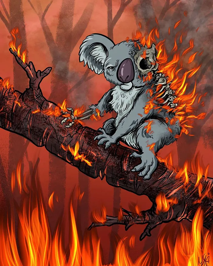 32 Artists From All Over The World Pay Respect To The Australian Bushfires With Beautiful Art