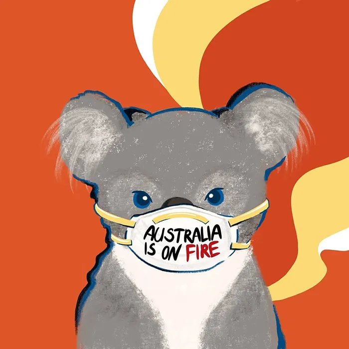 32 Artists From All Over The World Pay Respect To The Australian Bushfires With Beautiful Art