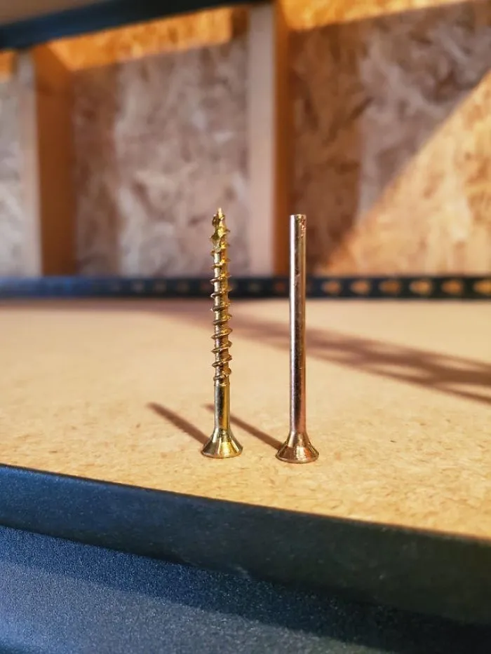 "I found a screw that didn't get 'screwed'"
