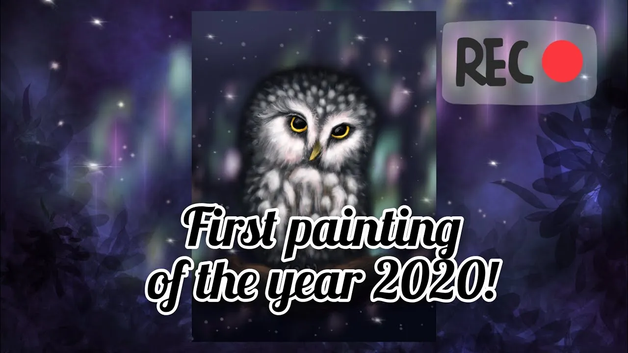 Night Owl, Procreate, Step By Step Painting Time-Lapse