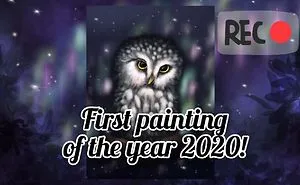 Night Owl, Procreate, Step By Step Painting Time-Lapse