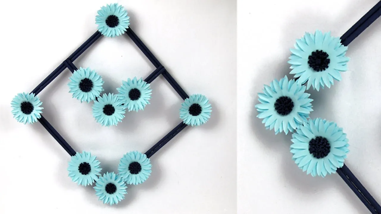 easy Paper Flower Wall Hanging | Easy Wall Decoration Ideas | New Wall Decoration