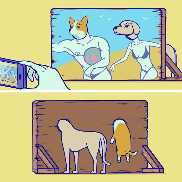 South Korean Artist Inverts The Roles Of People And The Things Around Them In His 30 Absurd Comics