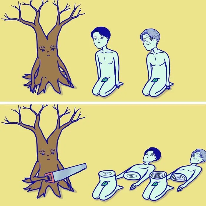 South Korean Artist Inverts The Roles Of People And The Things Around Them In His 30 Absurd Comics