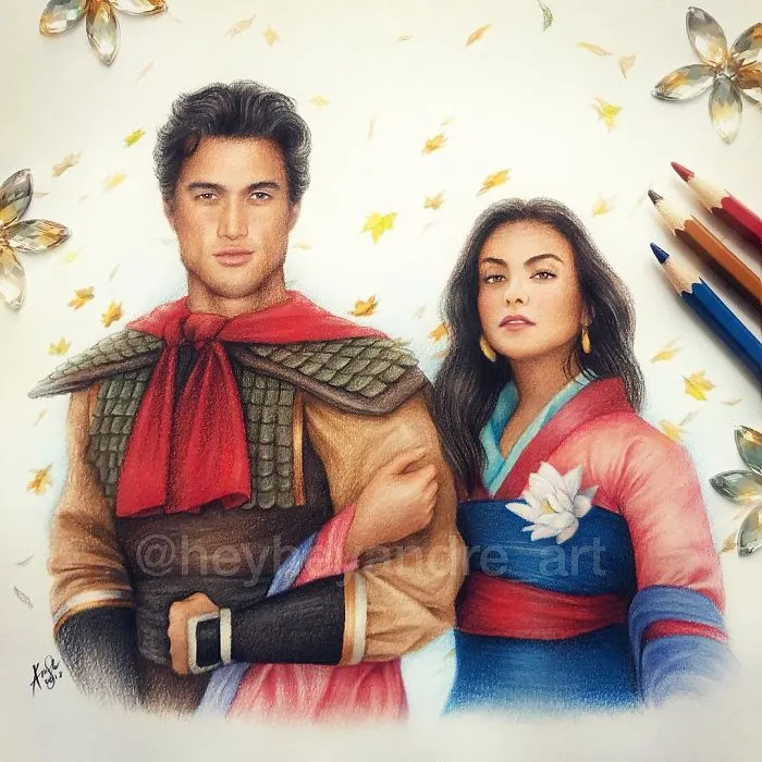 Charles Melton And Camila Mendes As Li Shang And Mulan