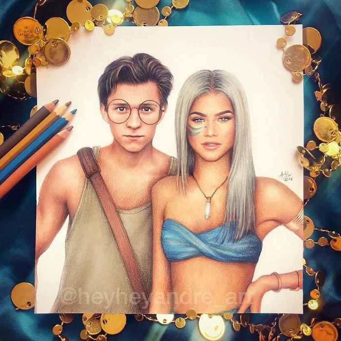 Tom Holland And Zendaya As Milo And Kida
