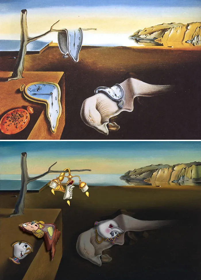 Persistence Of Memory / Chip, Cogsworth, Lumière, Mrs. Potts