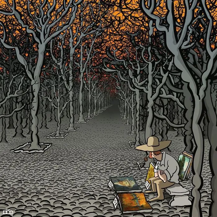 I Recreate The Life Of My Favorite Artist, Vincent Van Gogh, In His Own Art Style (30 Pics)