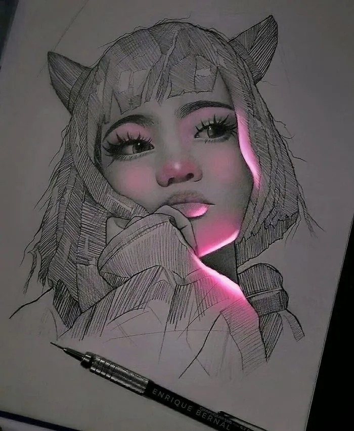 Este artista mexicano consigue que sus dibujos reluzcan con una técnica única, y el resultado es alucinante