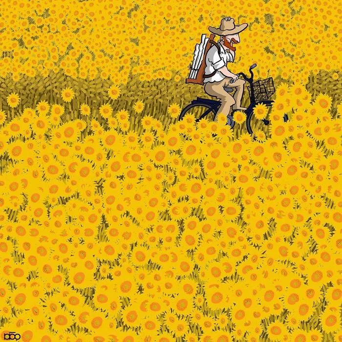 I Recreate The Life Of My Favorite Artist, Vincent Van Gogh, In His Own Art Style (30 Pics)