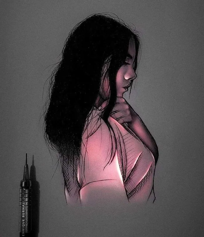 Este artista mexicano consigue que sus dibujos reluzcan con una técnica única, y el resultado es alucinante
