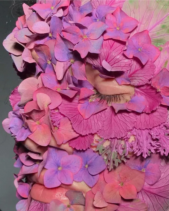 This Russian Artist Dresses Herself And Her Models In Surreal And Weird Costumes Made Out Of Vegetables, Fruits And Plants (74 Pics)