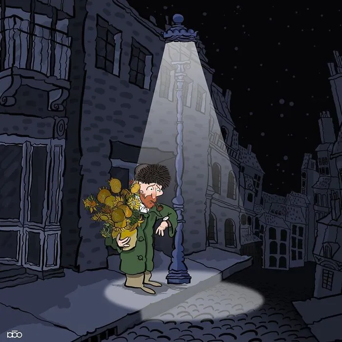 He recreado la vida de Vincent Van Gogh en su propio estilo artístico (30 imágenes)