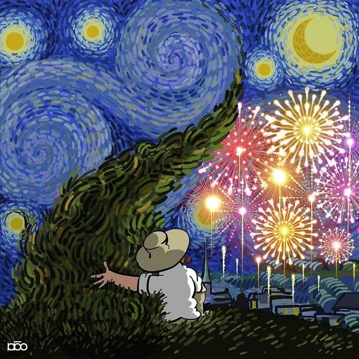 I Recreate The Life Of My Favorite Artist, Vincent Van Gogh, In His Own Art Style (30 Pics)