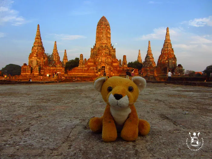 Watching The Sun Set At Wat Chai Watthanaram In Ayutthaya, Thailand