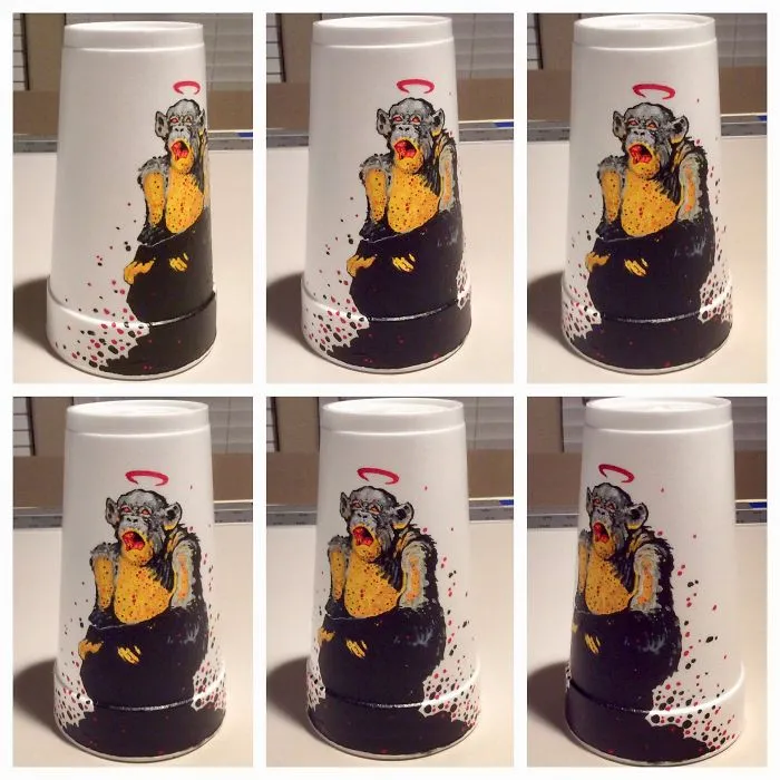 I Create Disposable Art On Styrofoam Cups