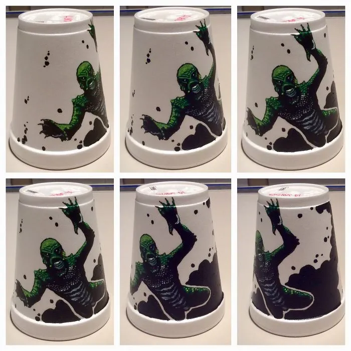 I Create Disposable Art On Styrofoam Cups