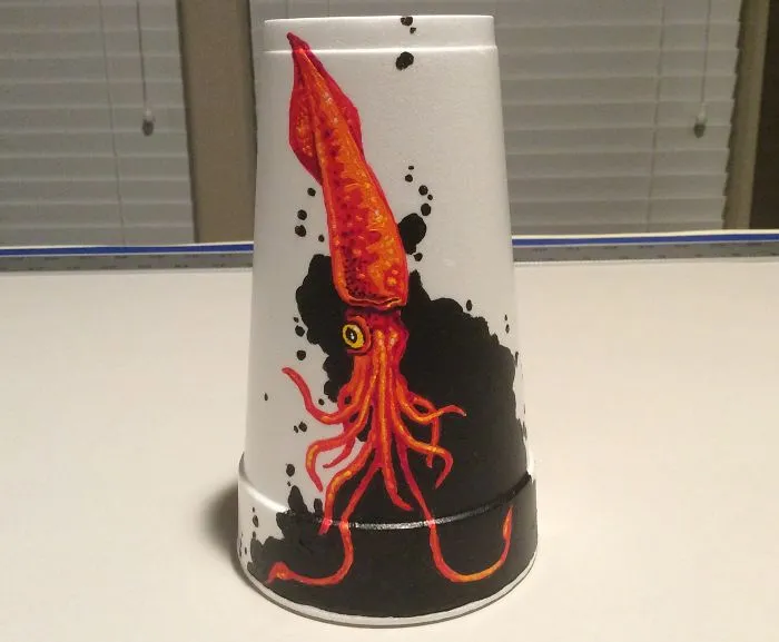 I Create Disposable Art On Styrofoam Cups