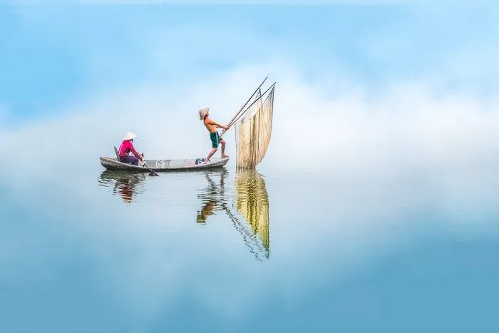 Fishing On Dong Mo Lake