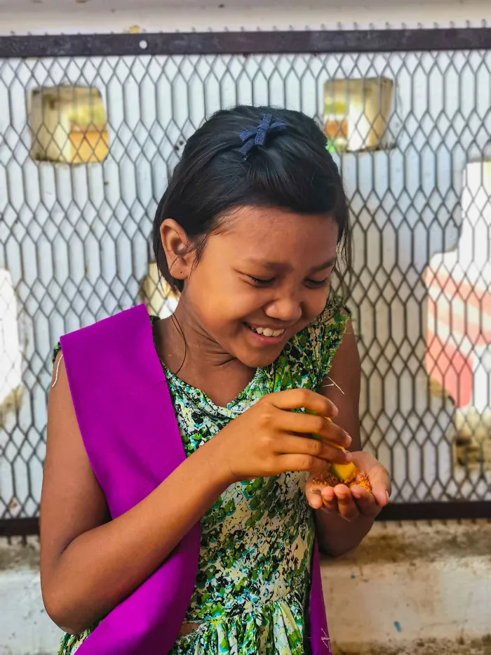 Girl Eating Fruit