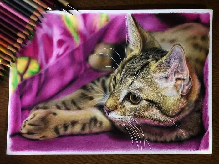 23 Hyper-Realistic Artworks Of Cats That Are Hard To Believe Aren't Photographs By A Japanese Artist