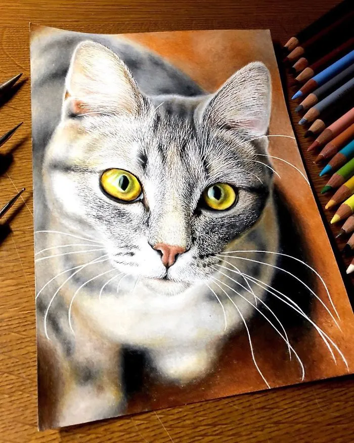 23 Hyper-Realistic Artworks Of Cats That Are Hard To Believe Aren't Photographs By A Japanese Artist
