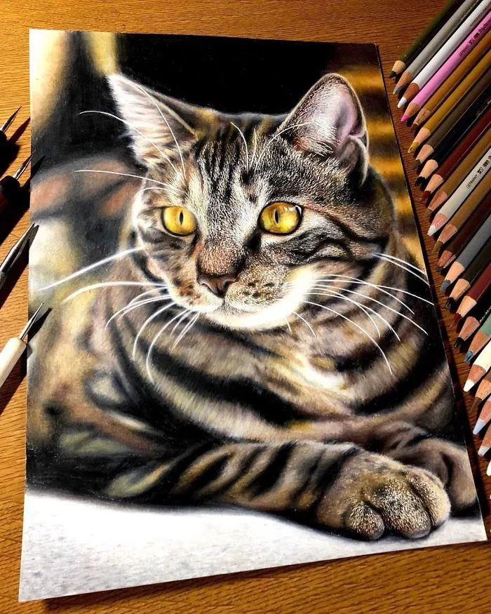 23 Hyper-Realistic Artworks Of Cats That Are Hard To Believe Aren't Photographs By A Japanese Artist
