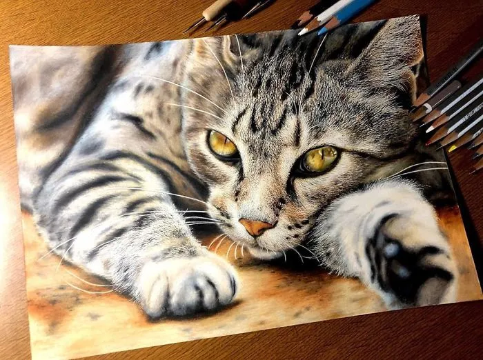 23 Hyper-Realistic Artworks Of Cats That Are Hard To Believe Aren't Photographs By A Japanese Artist