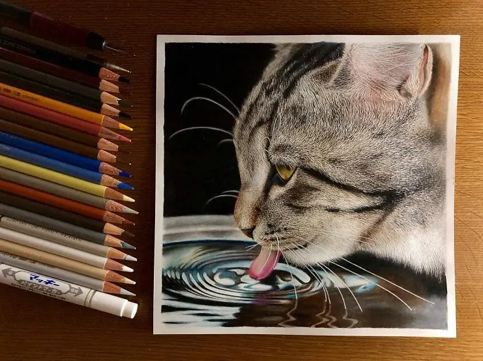 23 Hyper-Realistic Artworks Of Cats That Are Hard To Believe Aren't Photographs By A Japanese Artist