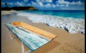 Building A Live Edge Wood And Epoxy Ocean Table With Epoxy Artist Christopher Swanger