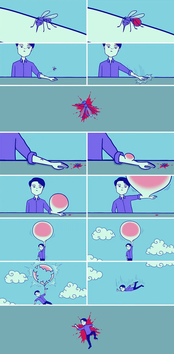 South Korean Artist Inverts The Roles Of People And The Things Around Them In His 30 Absurd Comics