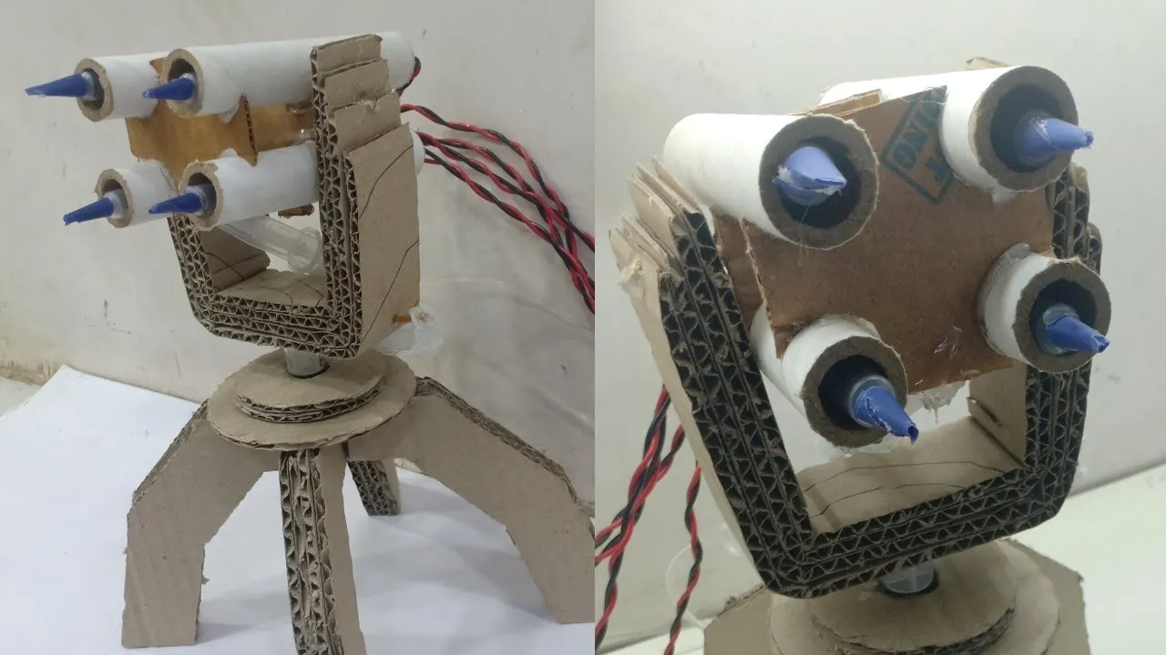 How To Make Powerful 4 Rocket Launcher / Great Power Missiles Launcher / Cardboard