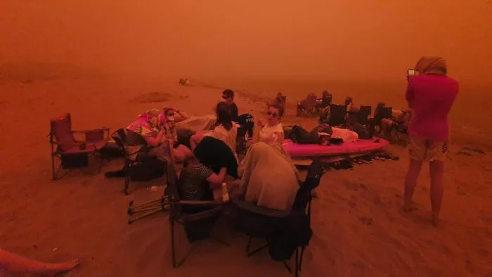 Evacuation On The Beach
