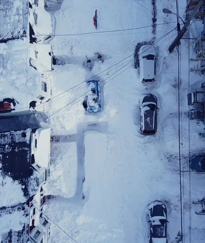From The Air You Can See The Trenches To Reach Buried Cars
